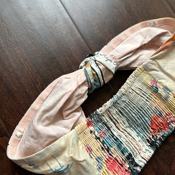 H&M Printed Crop Tube Top Front Tie Detail - Picture 5 of 7